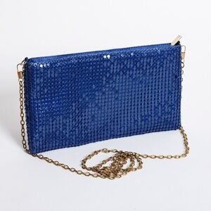 Vintage Kiko Milano Royal Blue Mesh / Chain mail Pochette Cocktail